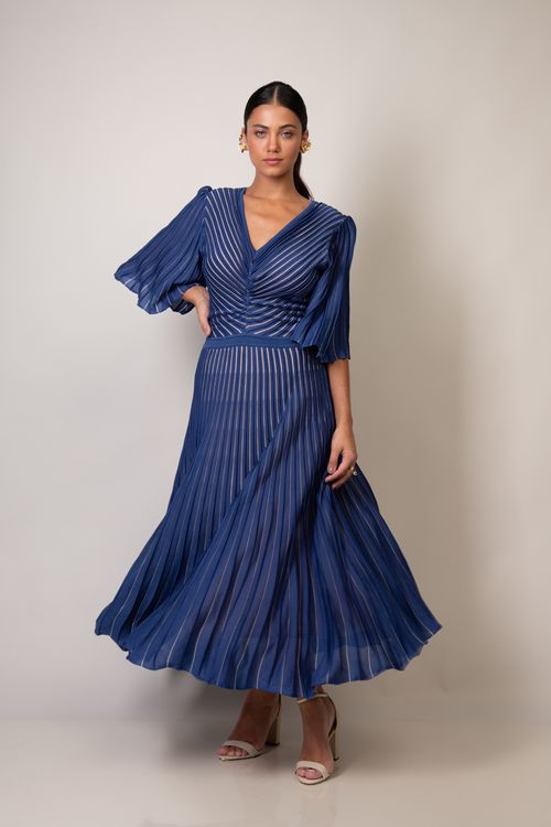 Vestido Midi Caimã - Azul Marinho