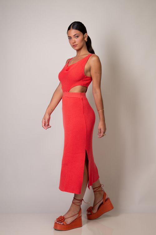 Vestido Midi Sungold - Rosa Goiaba