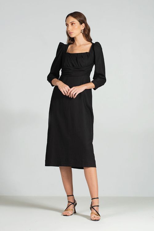 Vestido Midi Passion - Preto