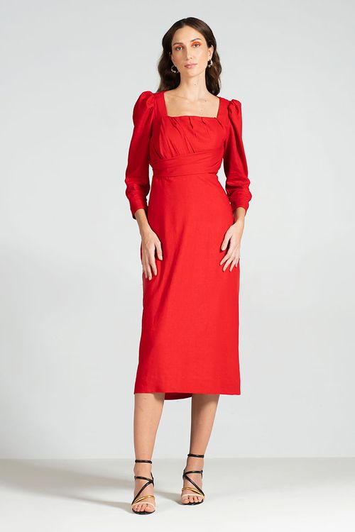 Vestido Midi Passion - Vermelho Emotion