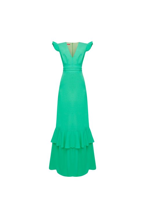 Vestido Longo 2 Cintos - Verde