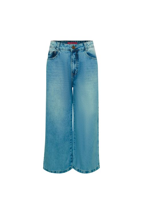 Calça Jeans Pantacourt Denim Amey - Azul