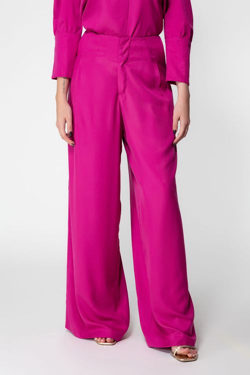 Calça Pantalona Bossa Nova - Magenta