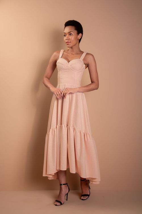 Vestido Midi Julieta - Rosa