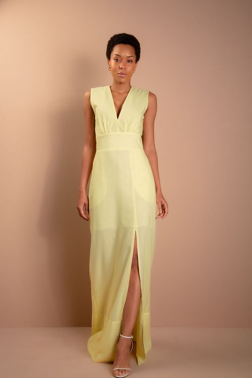 Vestido Longo Ammye - Amarelo