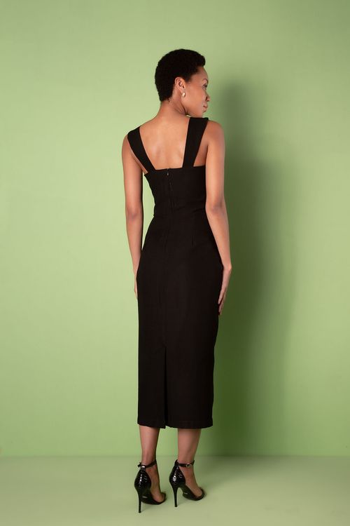 Vestido Midi Sabrina - Preto