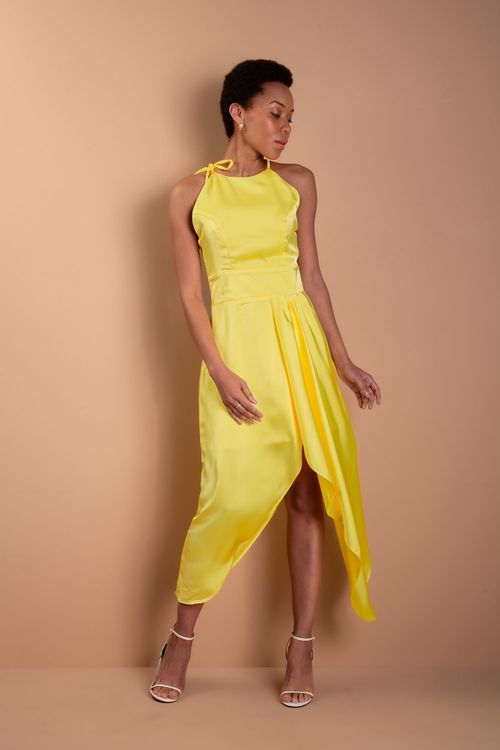 Vestido Midi Marlyn - Amarelo